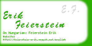 erik feierstein business card
